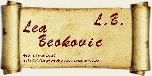 Lea Beoković vizit kartica